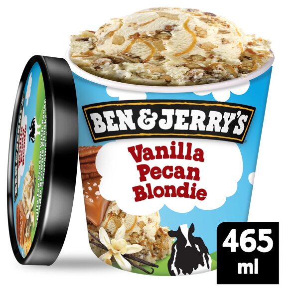 Ben&Jerry‘s Vanilla Pecan Blondie 465ml.