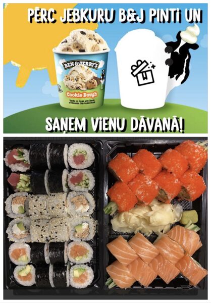  Sushi tempel Classic Sets(40.gab) + Ben & Jerry's 1+1